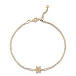 Load image into Gallery viewer, 14k gold 1cm single star of david bracelet

