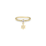 Load image into Gallery viewer, 14k gold Mystic single star of david ring
