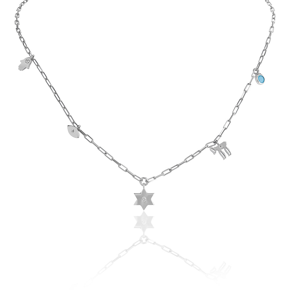 Single mystic paperclip necklace