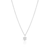 14k gold Mystic full diamond Star Of David necklace