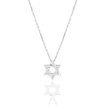 Load image into Gallery viewer, Large plain braided star of david necklace
