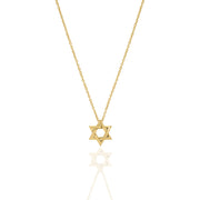 plain braided star of david necklace