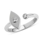 Load image into Gallery viewer, 14k gold Single diamond Lucky eye ring