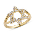 Load image into Gallery viewer, Large silver star of David ring