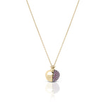 Load image into Gallery viewer, Ruby 3D pomegranate neckalce
