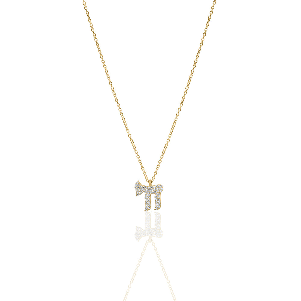 14k gold Large Full diamod hai necklace