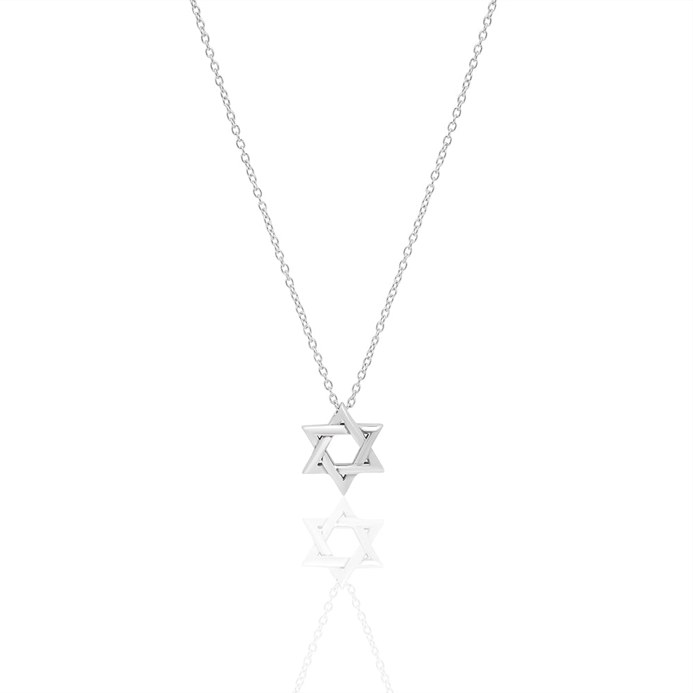 plain braided star of david necklace