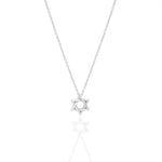 Load image into Gallery viewer, 14k gold plain braided star of david necklace
