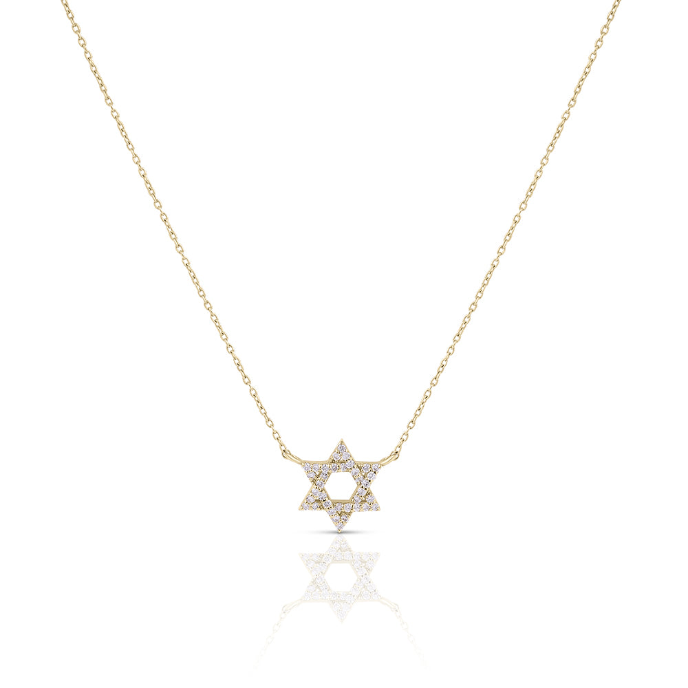 14k gold Classic Star of David necklace