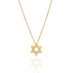 Load image into Gallery viewer, Large plain braided star of david necklace
