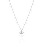 Load image into Gallery viewer, Silver mini lucky eye necklace
