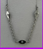 14k gold  Mystic 3 charm single diamond eye bracelet