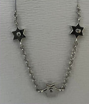 14k gold  Mystic 3 charm single diamond star bracelet