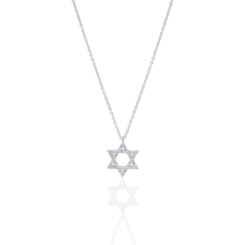 14k gold Large Classic Star of David necklace