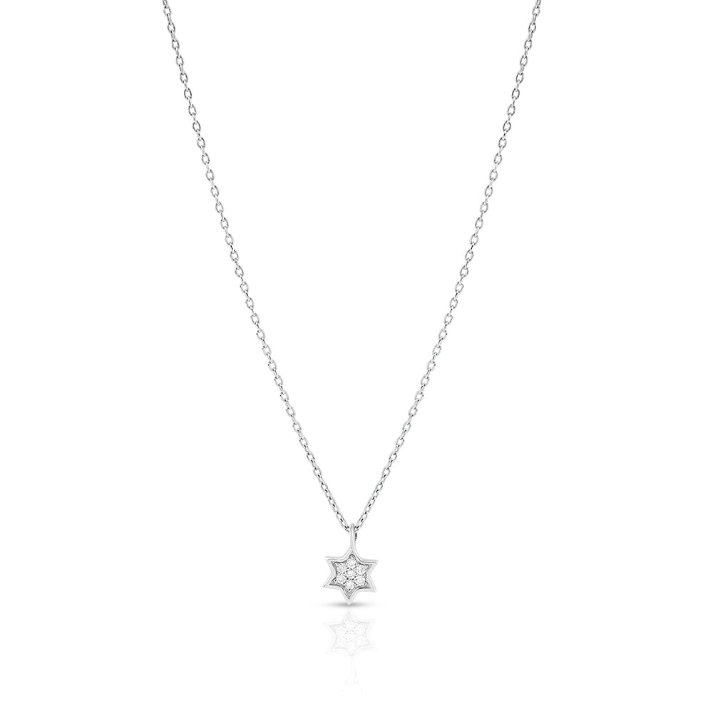 14k gold large full Star of David necklace