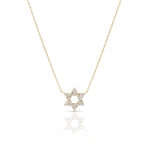 Load image into Gallery viewer, 14k gold Large Classic Star of David necklace
