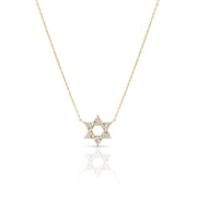 14k gold Large Classic Star of David necklace