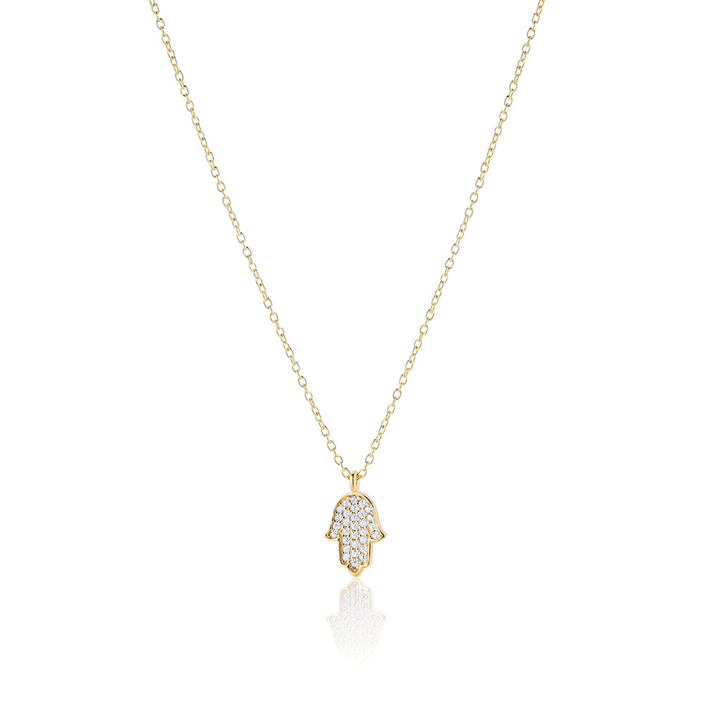 14k gold classic Hamsa necklace