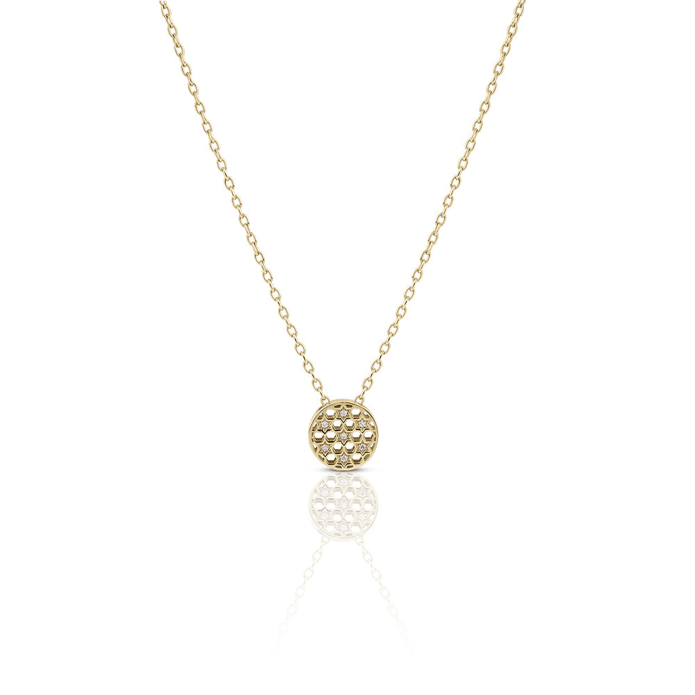 medium skeleton circle necklace