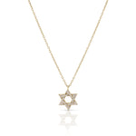 Load image into Gallery viewer, 14k gold Large Classic Star of David necklace
