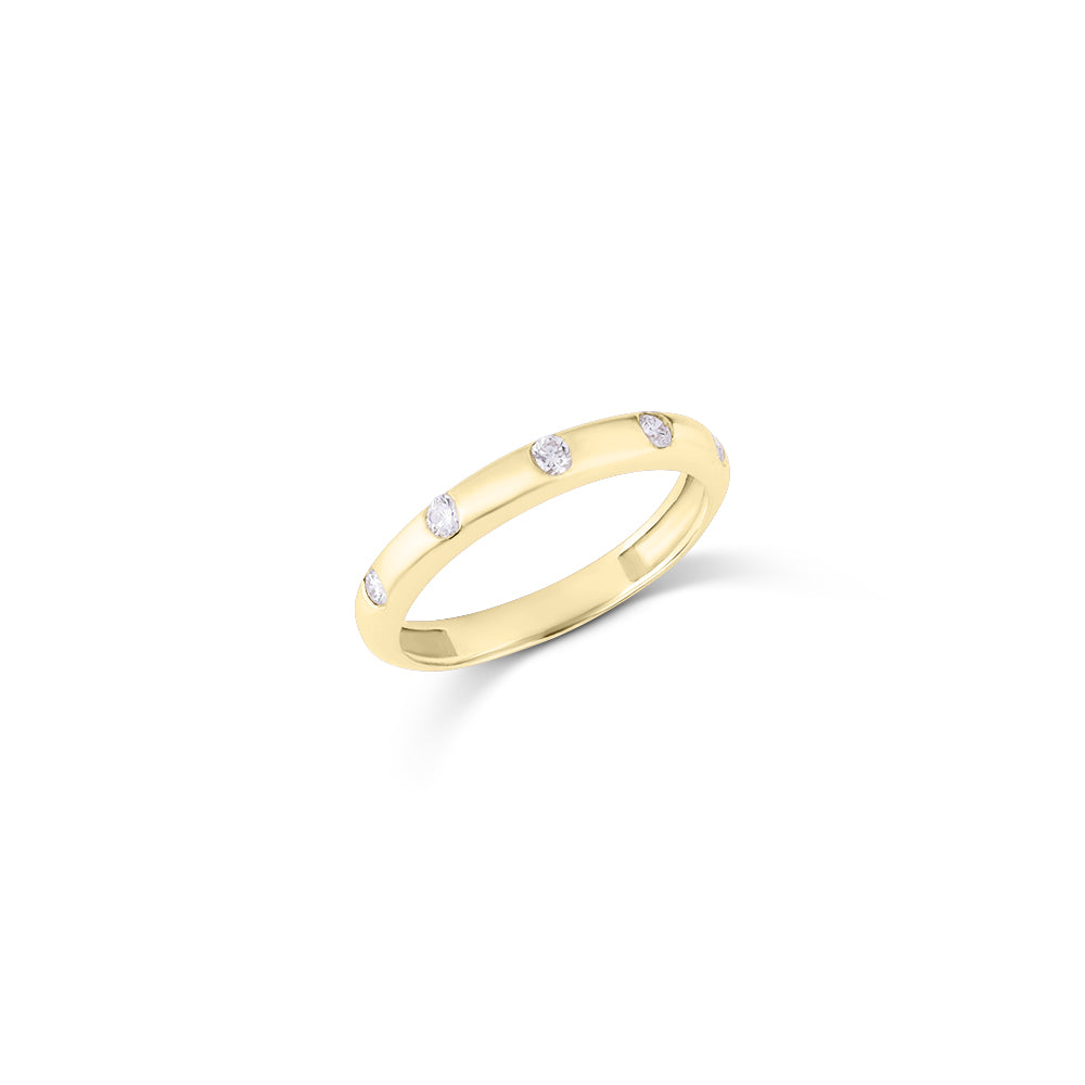 14k gold diamond band ring