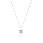 Load image into Gallery viewer, 14k gold 1cm Single Star of david necklace

