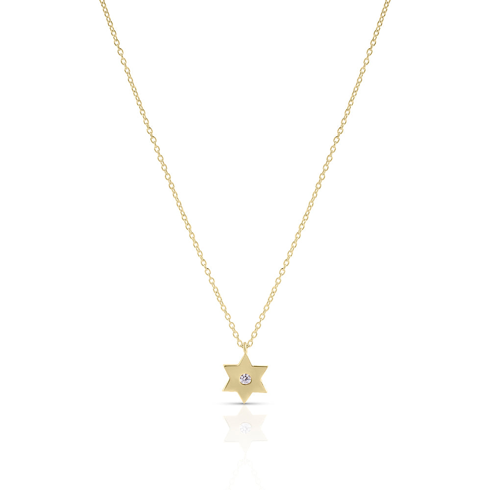 Single Star of david necklace