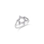 Load image into Gallery viewer, Silver star of David ring