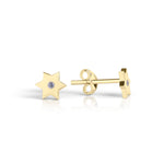 Load image into Gallery viewer, Silver Mystic single star studs
