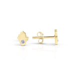 Load image into Gallery viewer, Silver Mystic single hamsa studs
