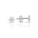 Load image into Gallery viewer, Silver Mystic single star studs
