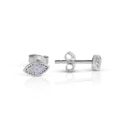 Silver Mystic full lucky eye studs