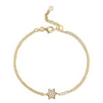 Load image into Gallery viewer, Silver 1 cm full star of david bracelet
