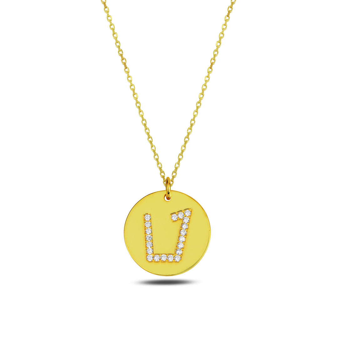 14k gold otiot Necklace ט