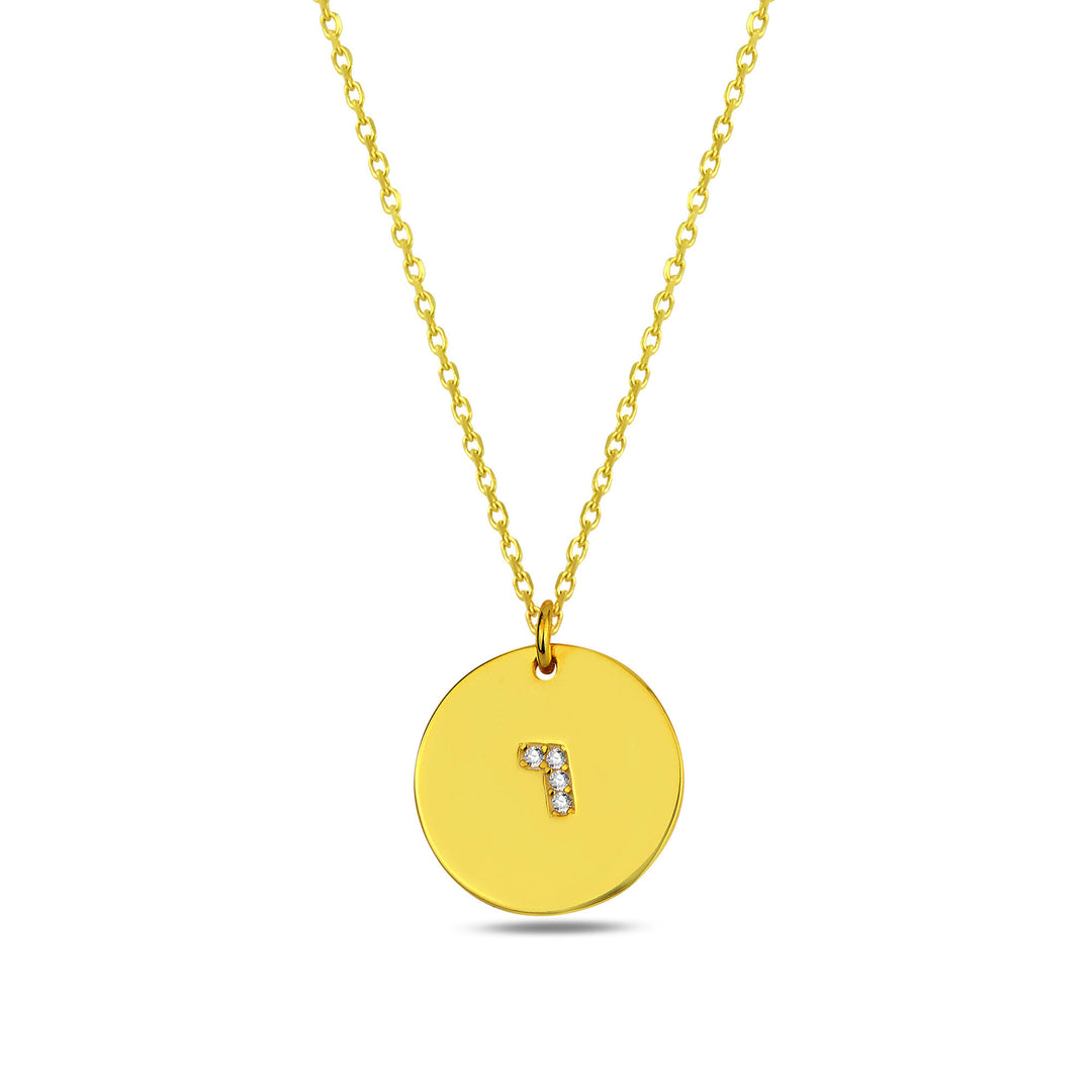 14k gold otiot Necklace י
