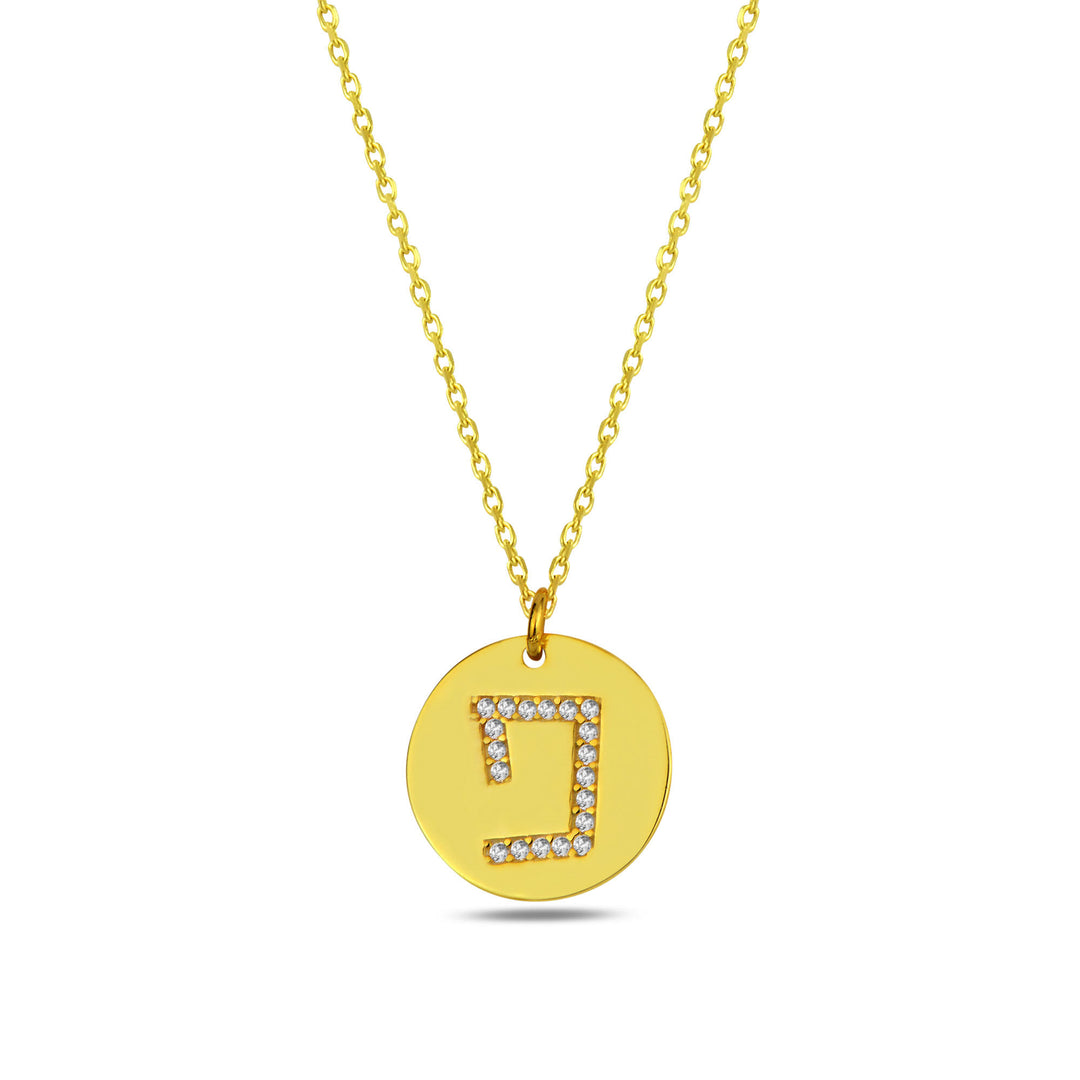14k gold otiot Necklace פ