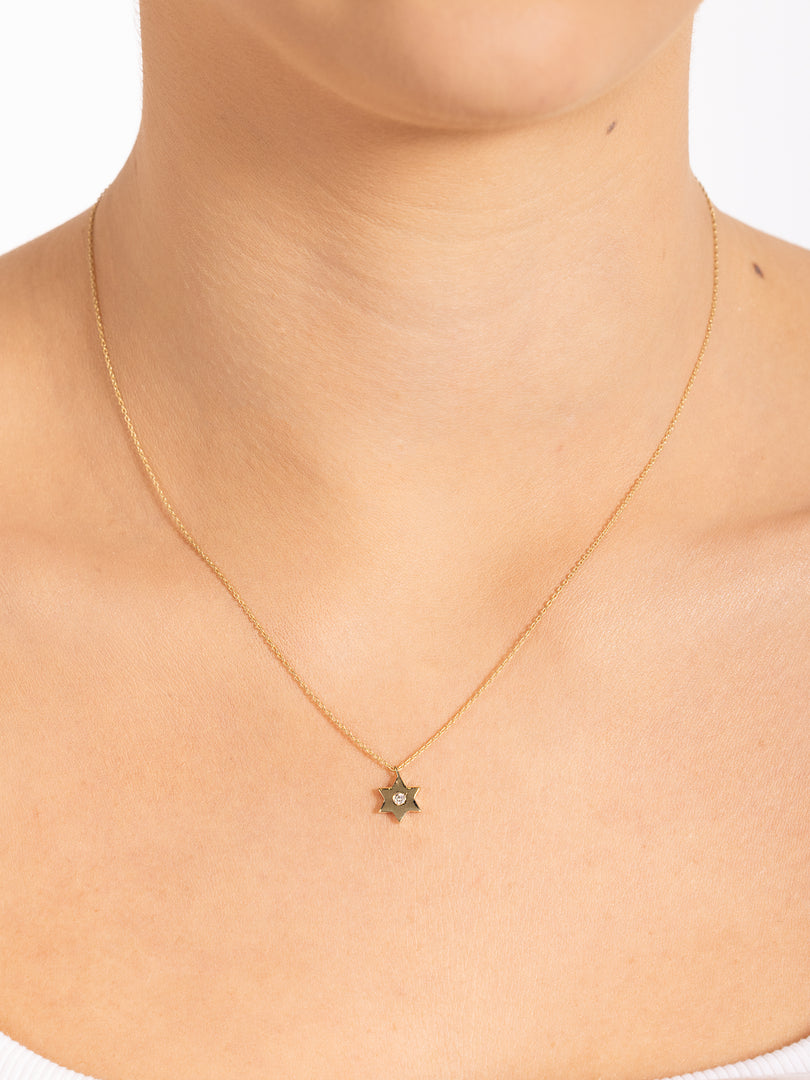 Single Star of david necklace