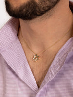 Load image into Gallery viewer, Large plain braided star of david necklace
