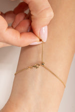 Load image into Gallery viewer, 14k gold 1cm single star of david bracelet
