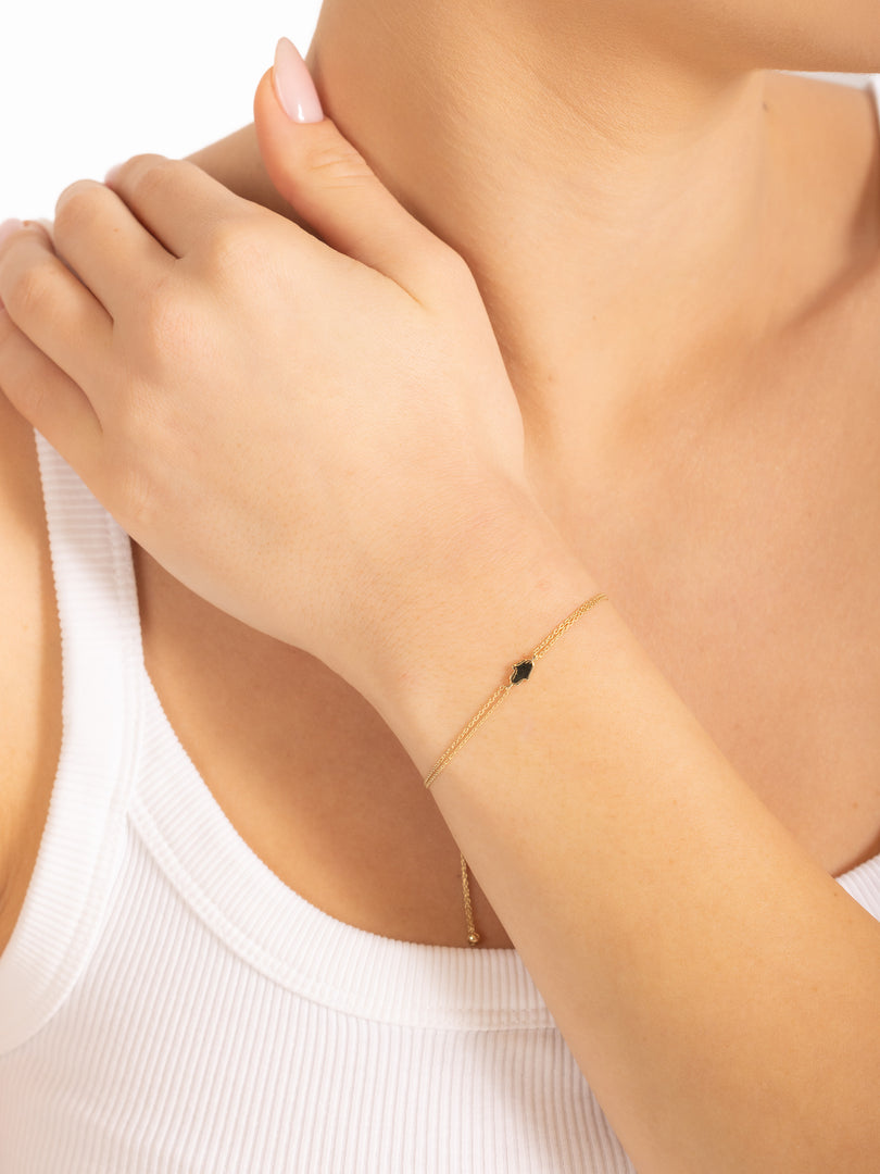 14k Gold mystic Hamsa Bracelet