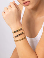 Load image into Gallery viewer, 14k gold star of david bangle
