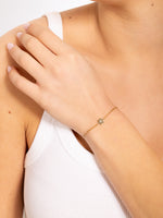Load image into Gallery viewer, 14k gold 1cm single star of david bracelet
