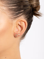 Load image into Gallery viewer, 14k Gold full diamond Hamsa Earring
