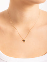 Load image into Gallery viewer, 14k gold medium single diamod hai necklace
