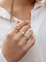 Load image into Gallery viewer, 14k Gold Star of David Ring. (medium size)