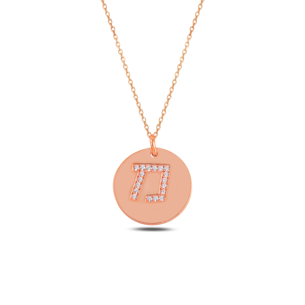 14k gold otiot Necklace מ