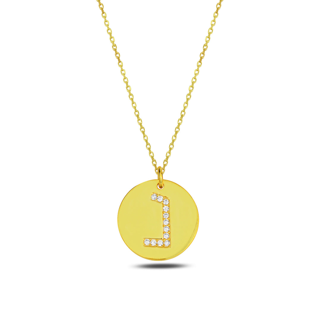 14k gold otiot Necklace נ
