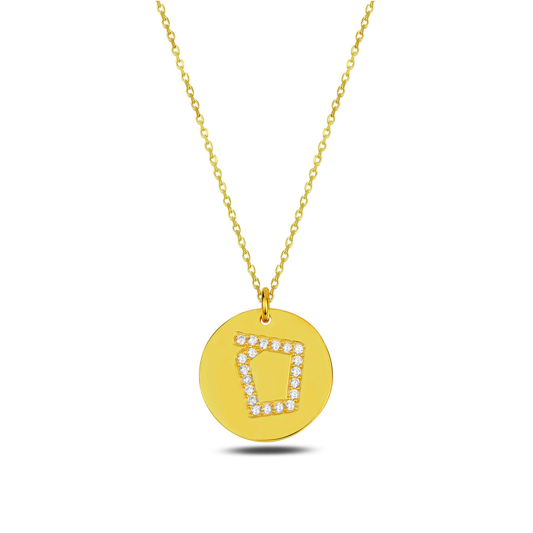 14k gold otiot Necklace ס