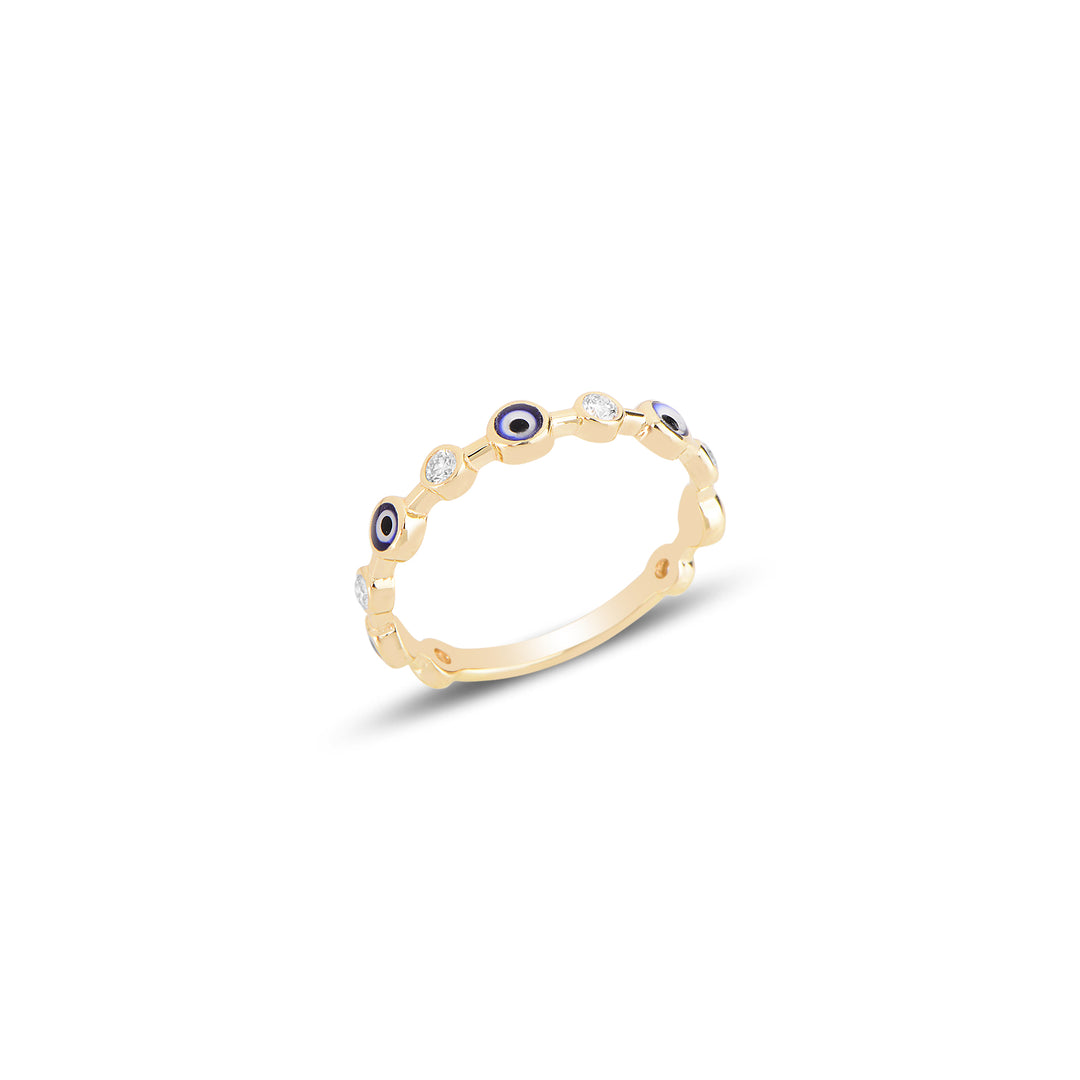 14k gold Enamel lucky Eye
