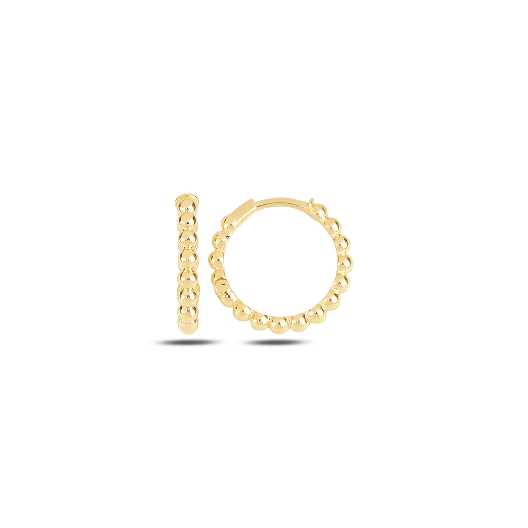 14k gold Round  earrings